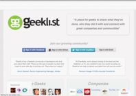Geeklist is an achievement-based social portfolio builder where all bad-ass code monkeys around the globe can communicate, brag, build their street cred and get found.