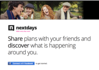 nextdays lets you share plans with friends and discover what is happening around you.
