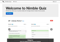Nimble Quiz allows you to quickly create and manage simple multiple choice quizzes.